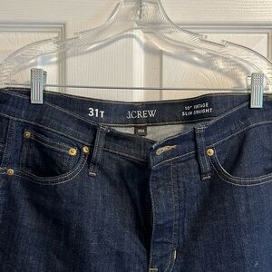 Dark blue straight leg JCrew jeans